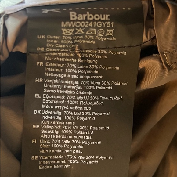 Barbour Grey Varsity Bomber Jacket - Picture 5 of 5